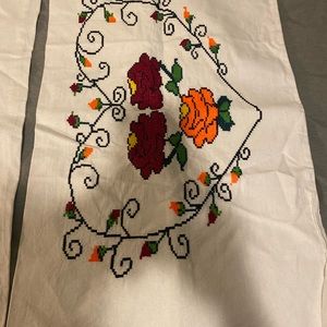 Set of handmade pillow cover embroidered